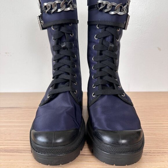 Madison Maison x Palladium Ranger Boot Women Sz 6 Vegan Navy RARE 90's $495 - Picture 6 of 16